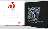 Glittered Desk Calendar 2026 with easel