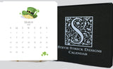 Glittered Desk Calendar 2026 with easel