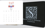 Glittered Desk Calendar 2026 with easel