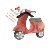 GAW922 Red Scooter Greeting Card