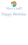 GAW1004 Beach BallGreeting Card