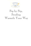 GAW1073 Blue Tea Cup Greeting Card