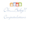 GAW855 Baby Blocks Greeting Card
