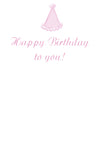 GAW905 Pink Party Hat Greeting Card