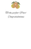 GAW1021 Greeting Card Perfect Pears
