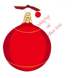 GHD693 Red Ornament with Gold Band Greeting Card