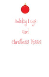 GHD693 Red Ornament with Gold Band Greeting Card