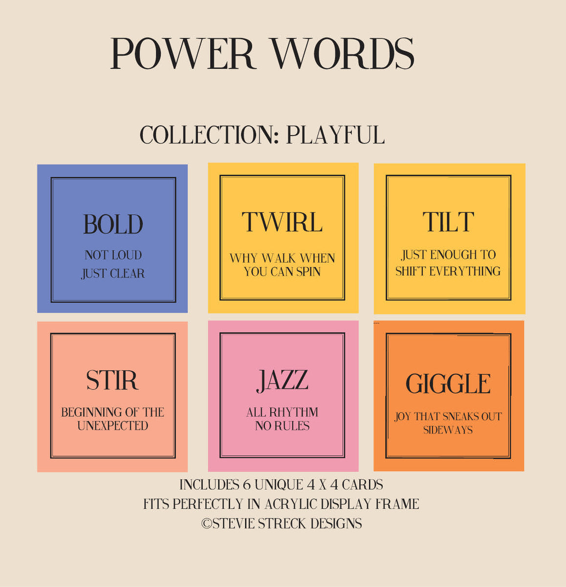Power Words Playful REFILL Stevie Streck Designs power-words-playful-refill-stevie-streck-designs