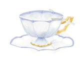 GAW1073 Blue Tea Greeting Card