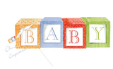 GAW855 Baby Blocks Greeting Card