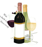 GAW1057 Red and White Wine Greeting Card