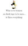 GAW1057 Red and White Wine Greeting Card