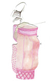 GAW1067 Pink Golf with Glitter Birthday
