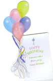 GAW1060 Fly Away with glitter Birthday card