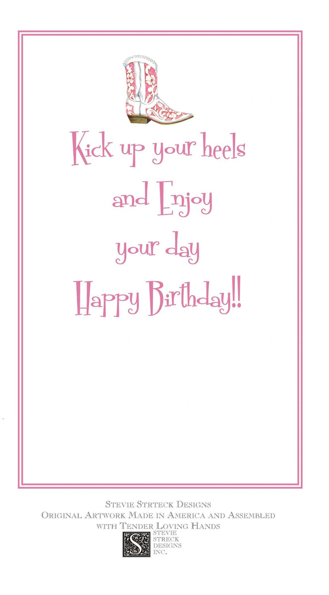 GAW926 Cowgirl Boot Greeting Card – Stevie Streck Designs