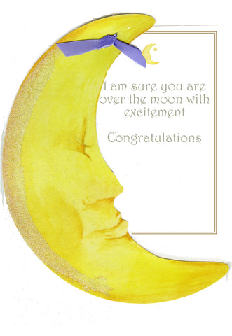 GAW1016W Over the Moon Greeting Card