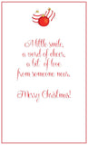 GHW700W Three Ornaments Greeting Card GHW700W