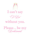 GAW1003W Bridesmaids with glitter Greeting Card