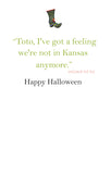 GAW928W Witches Shoe Greeting Card