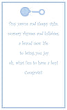 GAW806W Blue Rattle Greeting Card