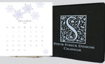 Glittered Desk Calendar 2025 with easel