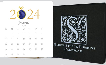 Glittered Desk Calendar 2024 refill
