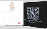 Glittered Desk Calendar 2025 with easel