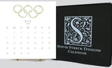Glittered Desk Calendar with easel 2024