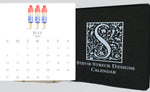 Glittered Desk Calendar 2025 with easel