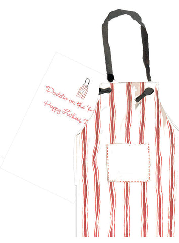 GAd764 Red and White Apron