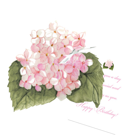 GAW900 Pink Hydrangea Greeting Card