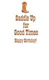 GAW852 Western Boot Greeting Card
