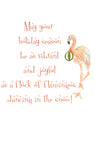 GHW716 Holiday Flamingo Greeting Card