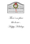 GHW727 Gate with Wreath Greeting Card