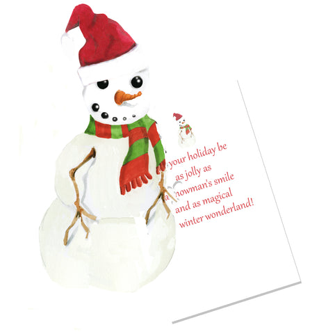 GHW753 Snowman with Green Scarf