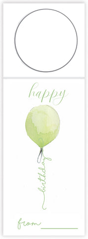 Wine Tag  WT112 Lime Balloon