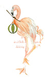 GHW716 Holiday Flamingo Greeting Card