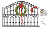 GHW727 Gate with Wreath Greeting Card