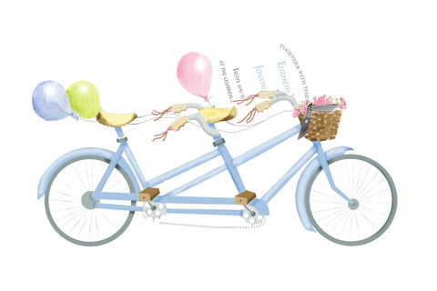 AW1050W BICYCLE BUILT FOR TWO WITH GLITTER