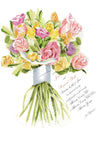 AW1049W SPRING BOUQUET WITH GLITTER