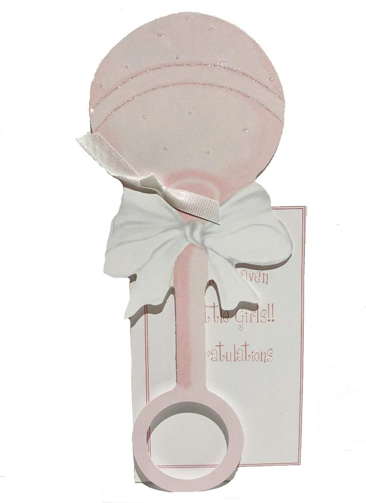 GAW805W Pink rattle with glitter – Stevie Streck Designs