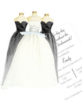 Black and White Bridal Gown w/glitter - AW1063W