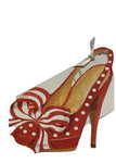 GAW960W Red Shoe with bow