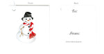 GTF121 Snowman with red scarf gift tag