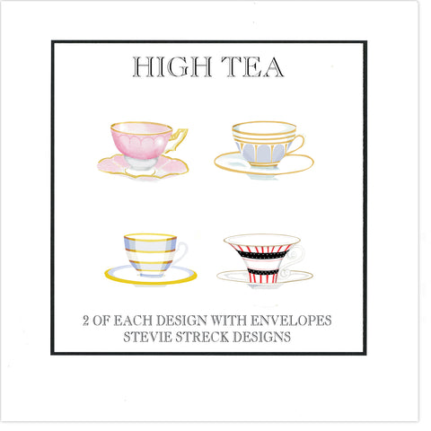 GIFT BOX NOTE CARDS GBN106W High Tea