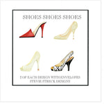 GIFT BOX NOTE CARDS  GBN109W Shoes Shoes Shoes