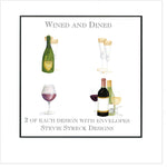 GIFT BOX NOTE CARDS GBN123 Wined 'N Dined