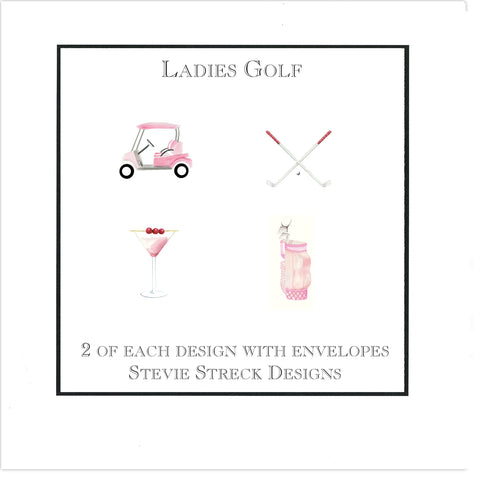 GIFT BOX NOTE CARDS GBN130 Ladies Golf
