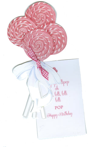 GAW913W Lollipop Bouquet Greeting Card
